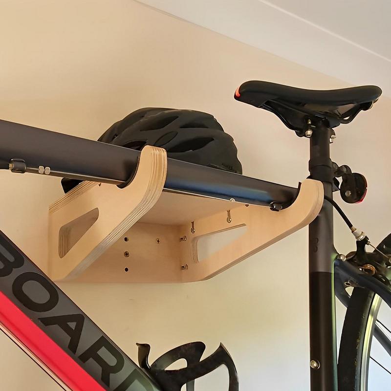 Cycling Gear Wall Mount - 자전거 벽 랙 나무 자전거 보관