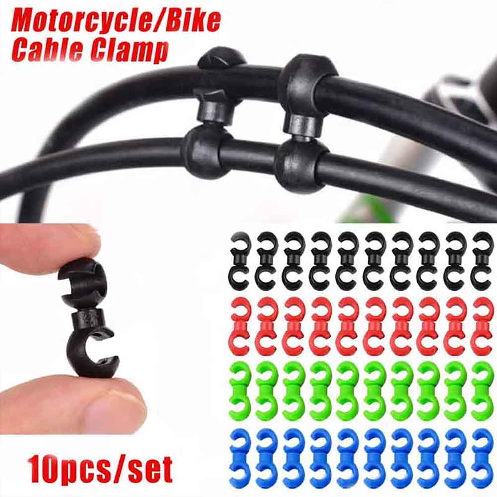 Cycling Gear Guide - 10pcs 회전식 MTB 브레이크 케이블 클립
