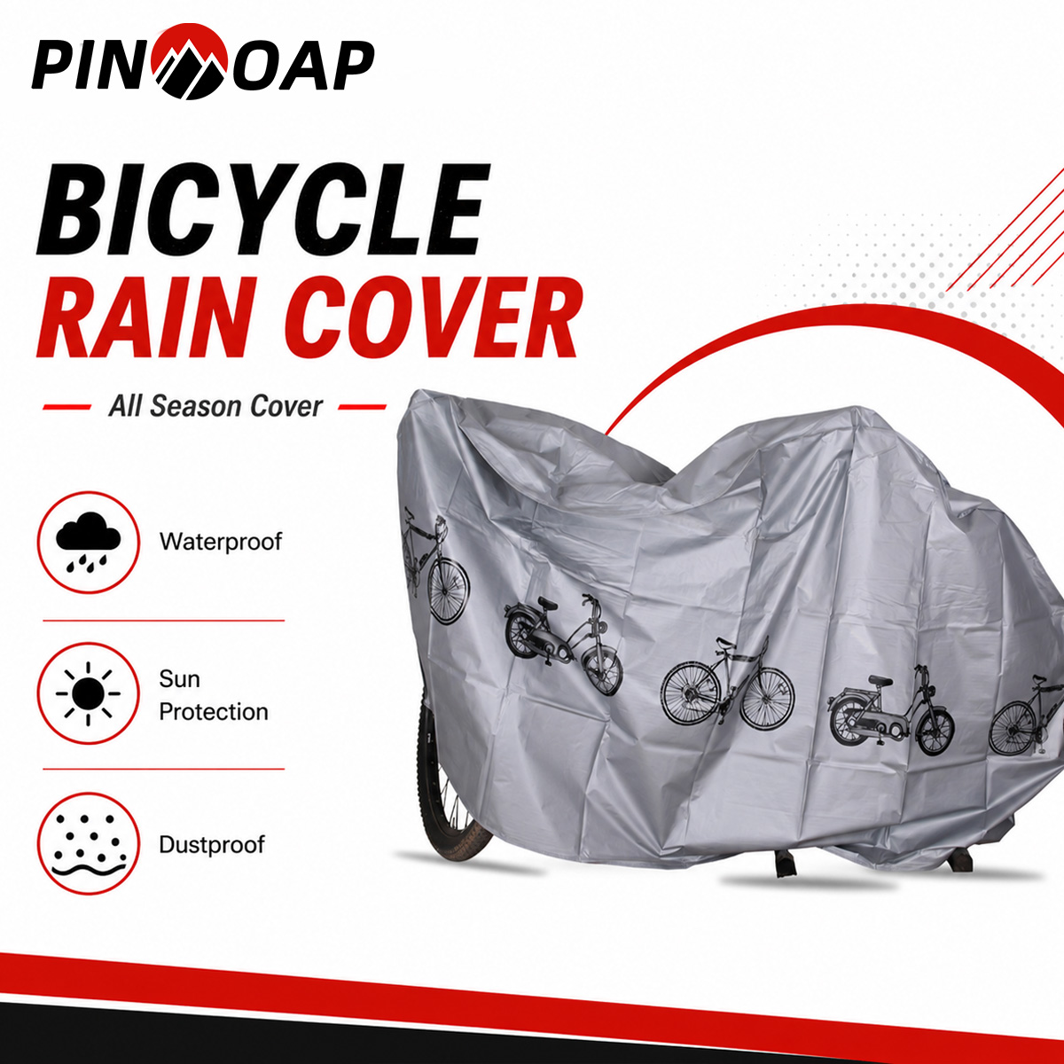 Cycling Gear Storage - PINMOAP 범용 자전거 레인 커버 방수