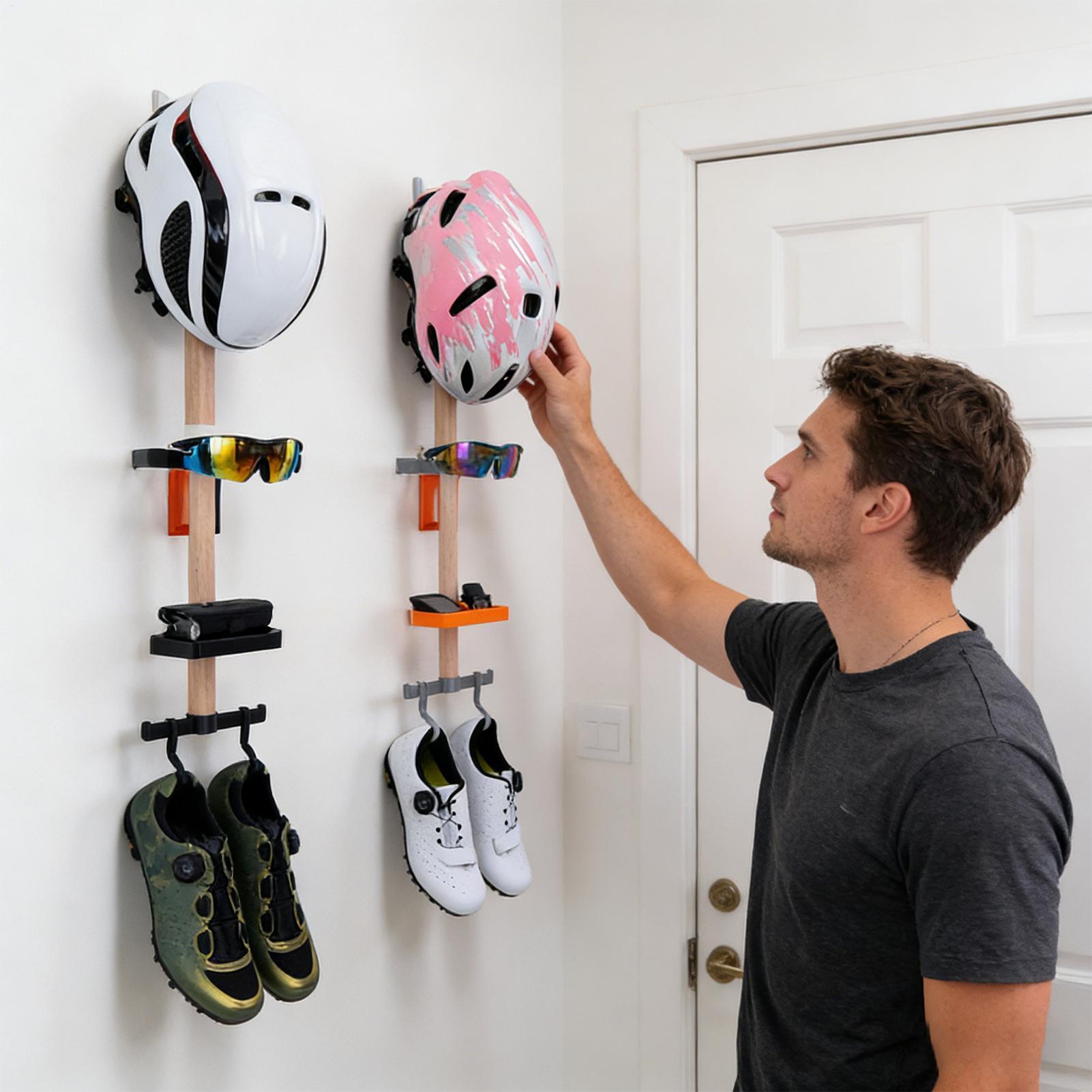 Cycling Gear Wall Mount - 수직 자전거 기어 정리대, 벽걸이형 자전거