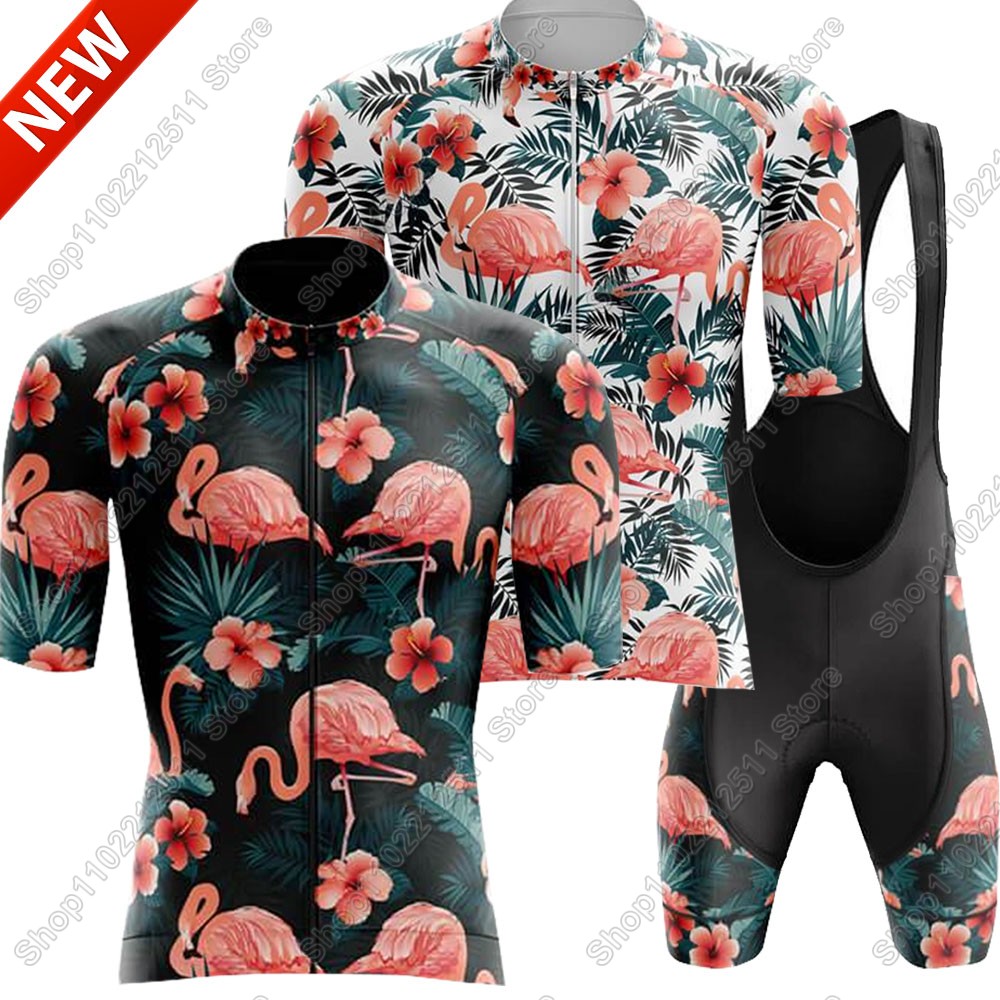 Cycling Bib Shorts - 2025 플라밍고 사이클링 저지 세트 자전거