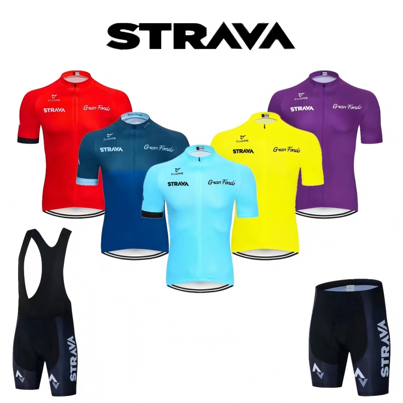 Cycling Bib Shorts - STRAVA 사이클링 세트 남성용 사이클링 의류