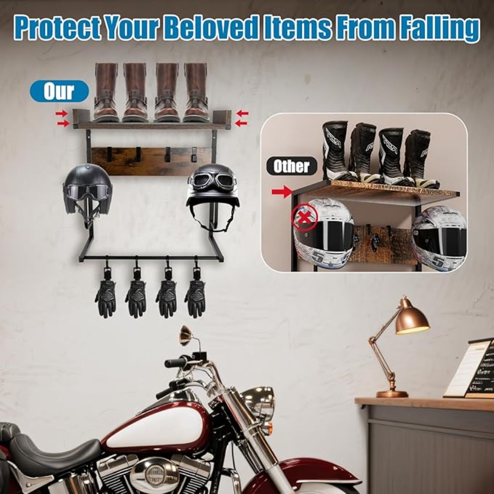 오토바이 헬멧 홀더 (4개의 글러브 칩 및 4개의 후크 - Cycling Gear Wall Mount 리뷰 및 가격