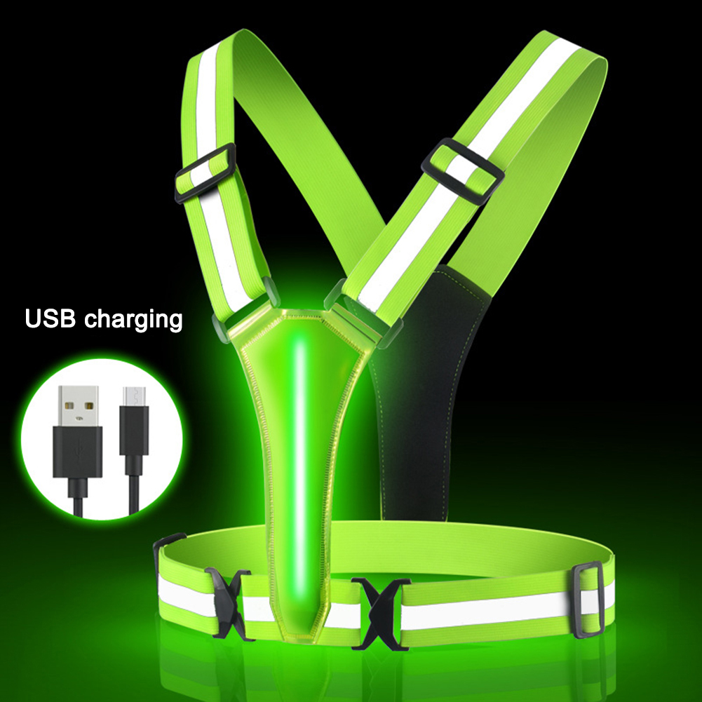 LED 러닝 조끼, USB 충전식 반사 사이클링 보안  - Cycling Gear Vest 리뷰 및 가격