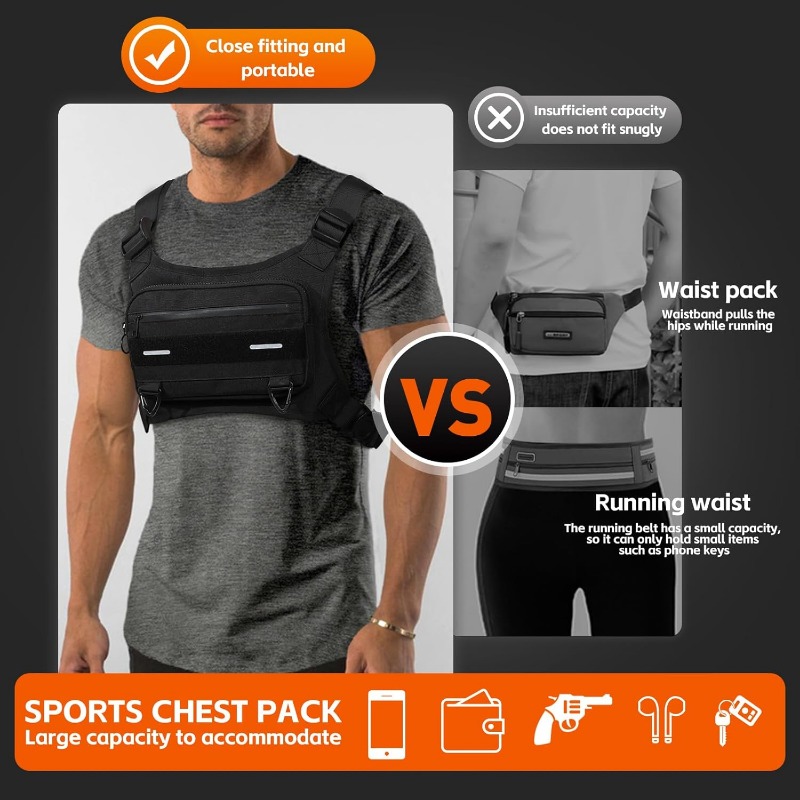 조끼 가방 다기능 전술 조끼 조정 가능한 실행 가슴 가 - Cycling Gear Vest 리뷰 및 가격