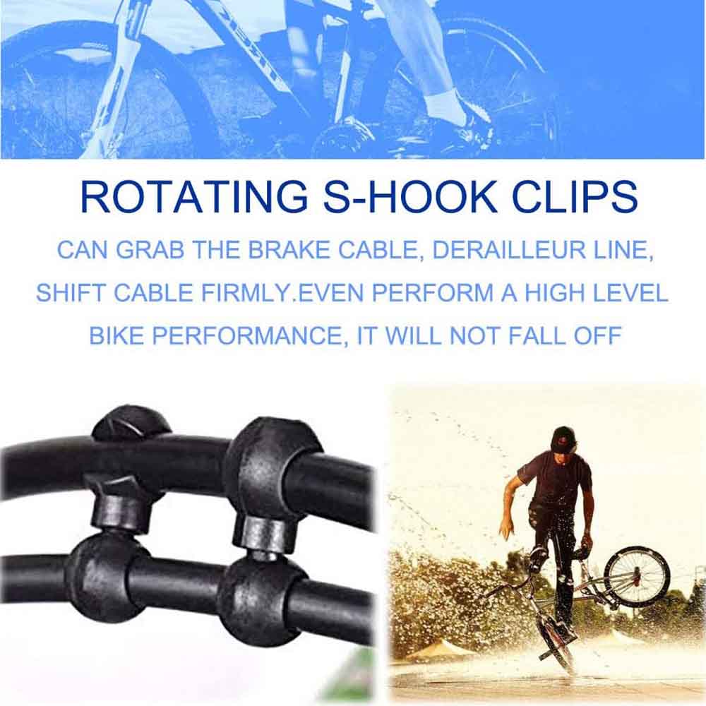 10pcs 회전식 MTB 브레이크 케이블 클립 자전거  - Cycling Gear Guide 리뷰 및 가격