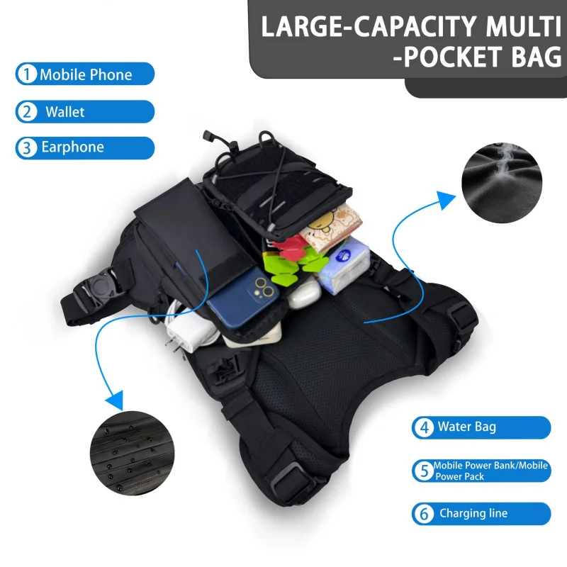 ​ 고품질 전술 조끼 가슴 가방 (2L 물 주머니 포함 - Cycling Gear Vest 리뷰 및 가격