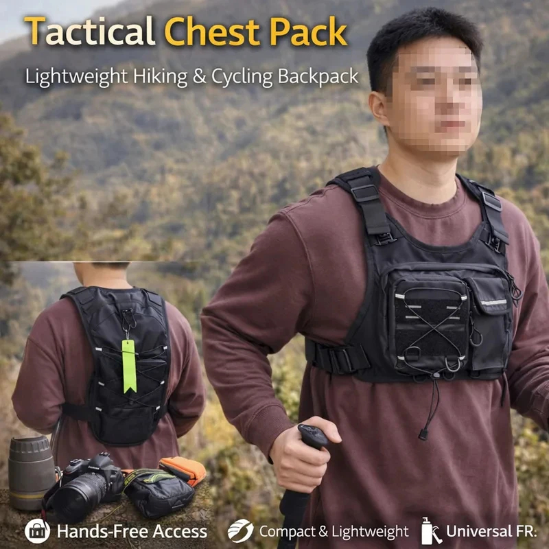 ​ 고품질 전술 조끼 가슴 가방 (2L 물 주머니 포함 - Cycling Gear Vest 리뷰 및 가격