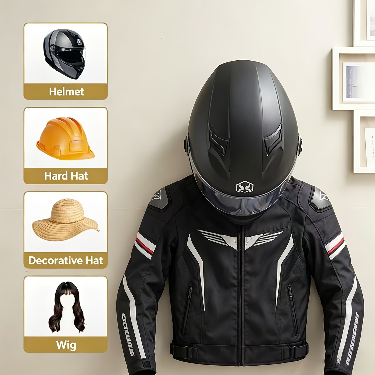 오토바이 헬멧 홀더 단단한 나무 강력한 강철 디자인 헬 - Cycling Gear Wall Mount 리뷰 및 가격