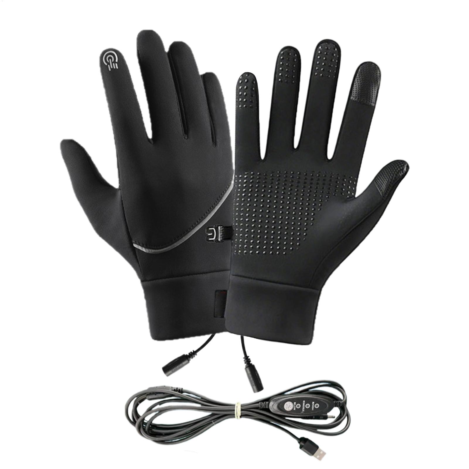 오토바이 장갑 가열 장갑 USB 터치 스크린 장갑 3  - Cycling Gear Temperature 리뷰 및 가격