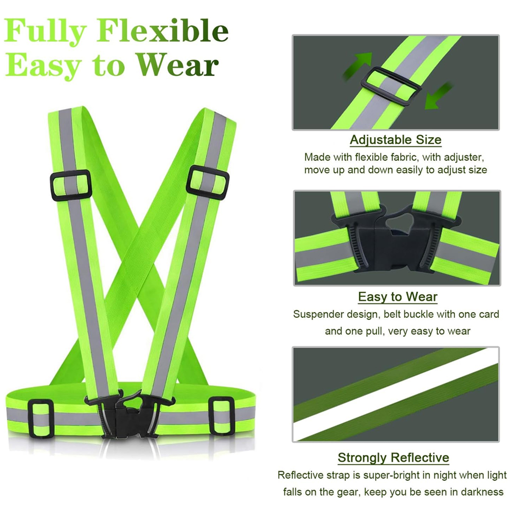 1개입 야간 러닝 조끼 고가시성 반사, 통기성 조절 가 - Cycling Gear Vest 리뷰 및 가격