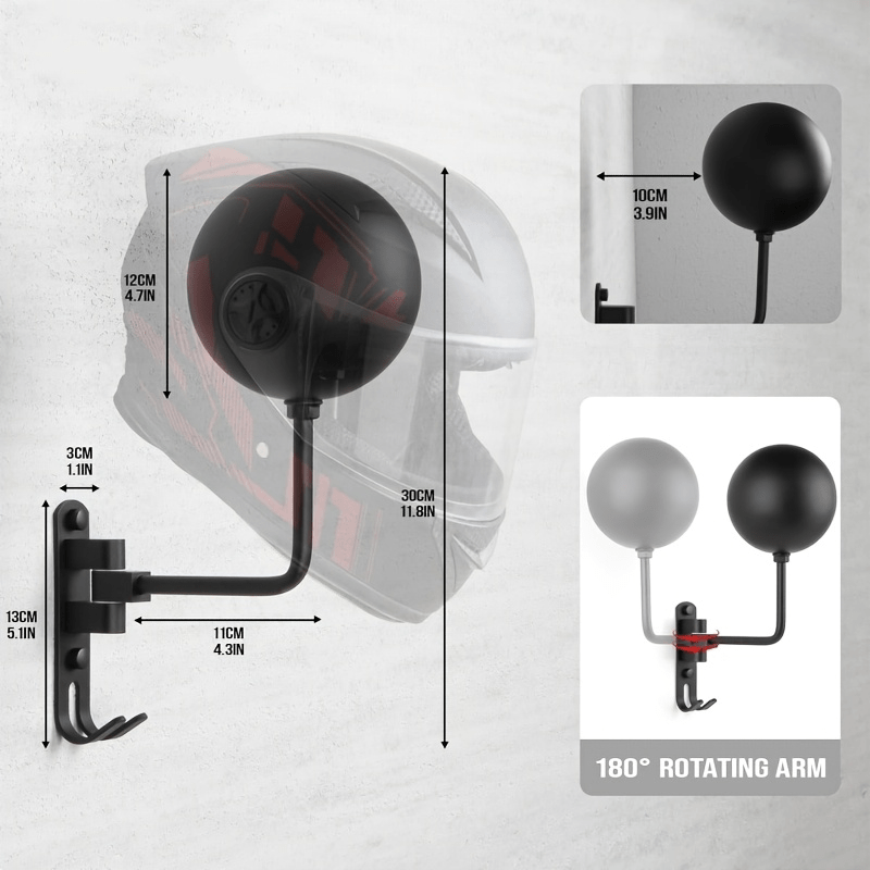 180 °   회전식 벽걸이 자전거 헬멧 거치대 알루미 - Cycling Gear Wall Mount 리뷰 및 가격