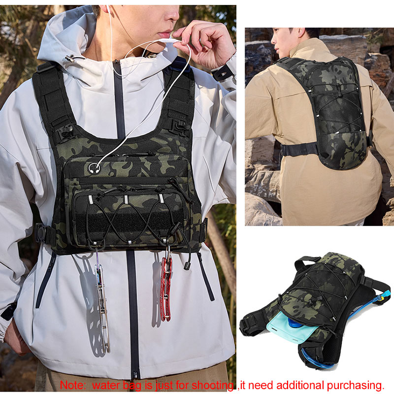 전술 가방 앞가슴 장비 조끼 배낭 캠핑 사냥 가방 남성 - Cycling Gear Vest 리뷰 및 가격