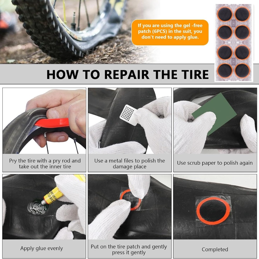 자전거 타이어 수리 키트, 자전거 이너 튜브 펑크 패치 - Bicycle Repair Kit 리뷰 및 가격